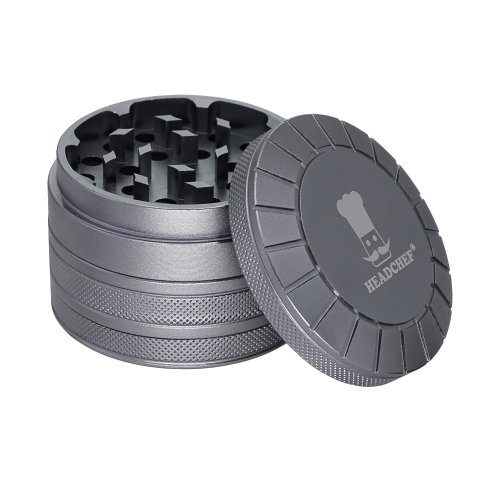 Headchef  S U N  M A C H I N E 62mm 4  Part  Grinder    Silver